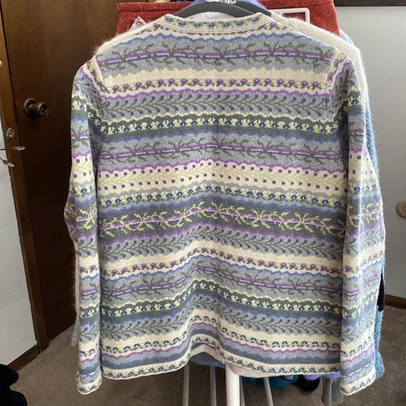 VINTAGE APPLESEEDS 100% cotton knit cardigan sweater. Size US petites small (SP) - Picture 10 of 10